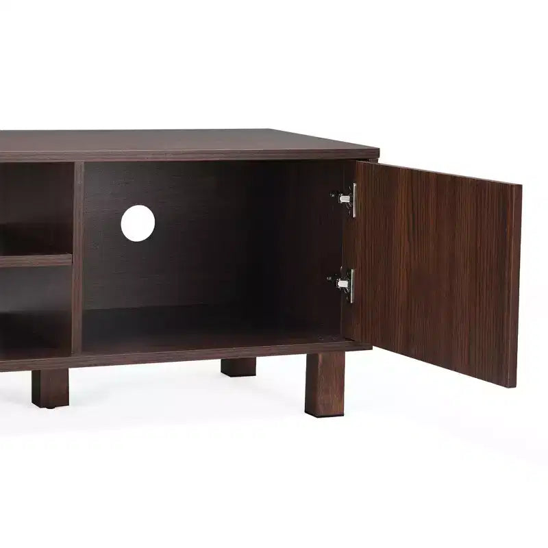 63-inch Modern Entertainment Center TV Stand, Accommodates TVs up to 70 inches, Open Shelving with Storage, Ideal for Living Rooms