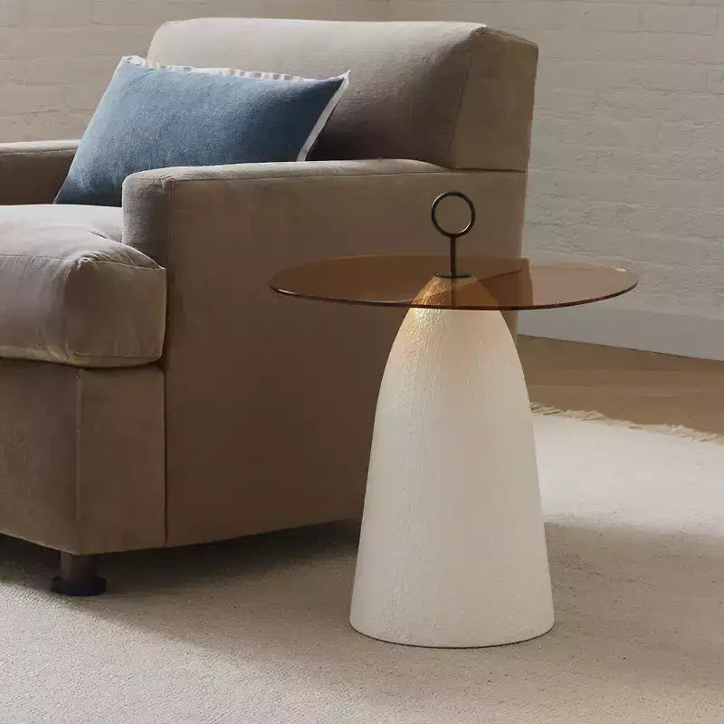 Christopher Knight Home Hanne Modern Accent Side Table with Tempered Glass Top