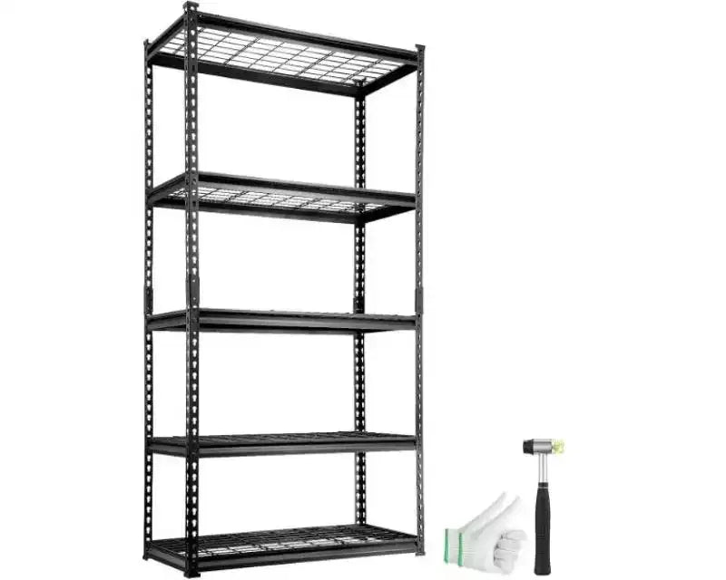 1 PC Steel Storage Shelf, 5-Tier Adjustable, 400LBS Per Shelf Capacity