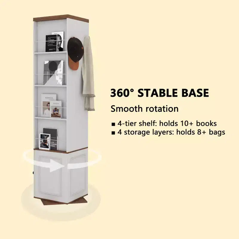 68" Corner Storage Cabinet with 1 Door, 1 Drawer & 5 Adjustable Shelves - Modern Farmhouse MDF Organizer