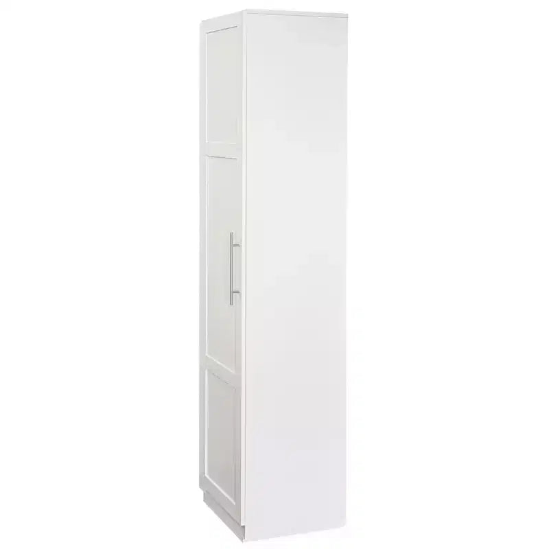 White Freestanding Kitchen Cabinet with Doors and Shelves