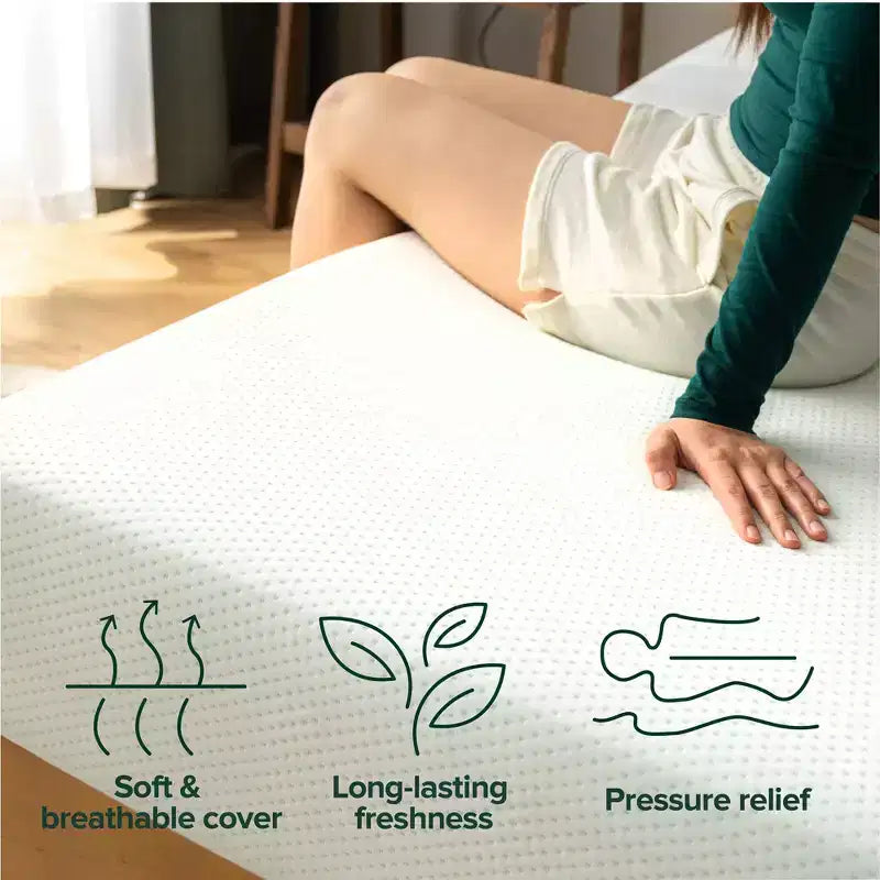 8 Inch Full Memory Foam Mattress, Fiberglass Free, Medium Firm Feel, Zoned Pressure Relief, Certified Safe Foams & Fabric