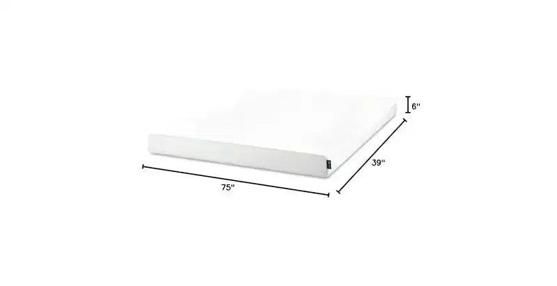 6 Inch Twin Memory Foam Mattress, Fiberglass Free, Medium Firm Feel, Zoned Pressure Relief, Certified Safe Foams & Fabric