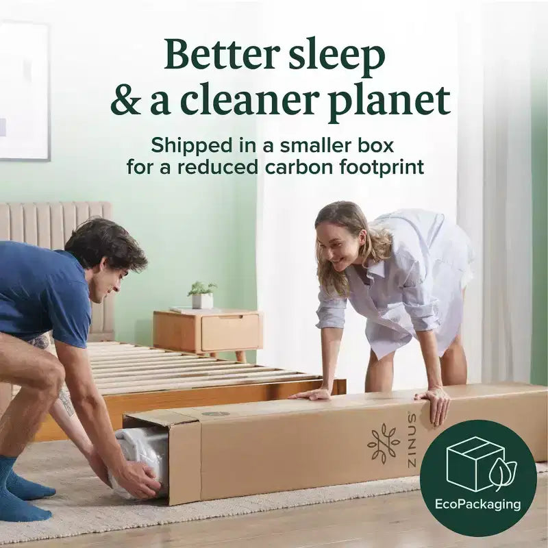 6 Inch Twin Memory Foam Mattress, Fiberglass Free, Medium Firm Feel, Zoned Pressure Relief, Certified Safe Foams & Fabric