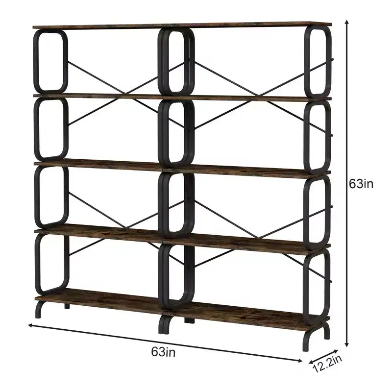Rotating Bookshelf, 360° 5-Tier Corner Bookcase with Drawer, Floor Standing Wood Narrow Storage Rack