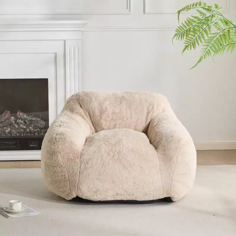 Indoor Armchair Style Bean Bag, Beige