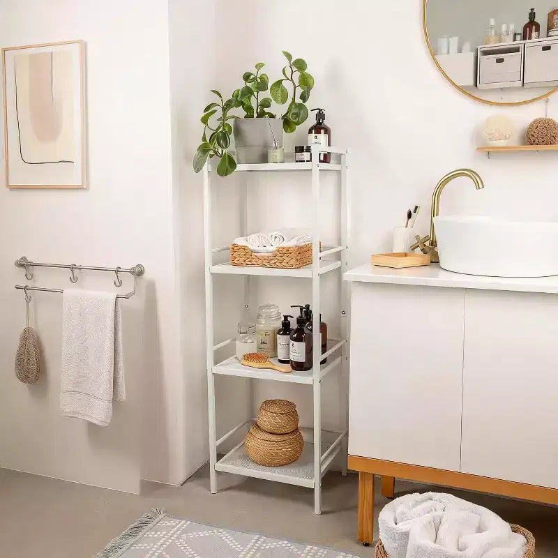 3/ 4 Tier Bathroom Shelves, Ladder Shelf for Bathroom Storage, Space-Saving Design, Shelf Freestanding Stylish Storage Solution for Home Office