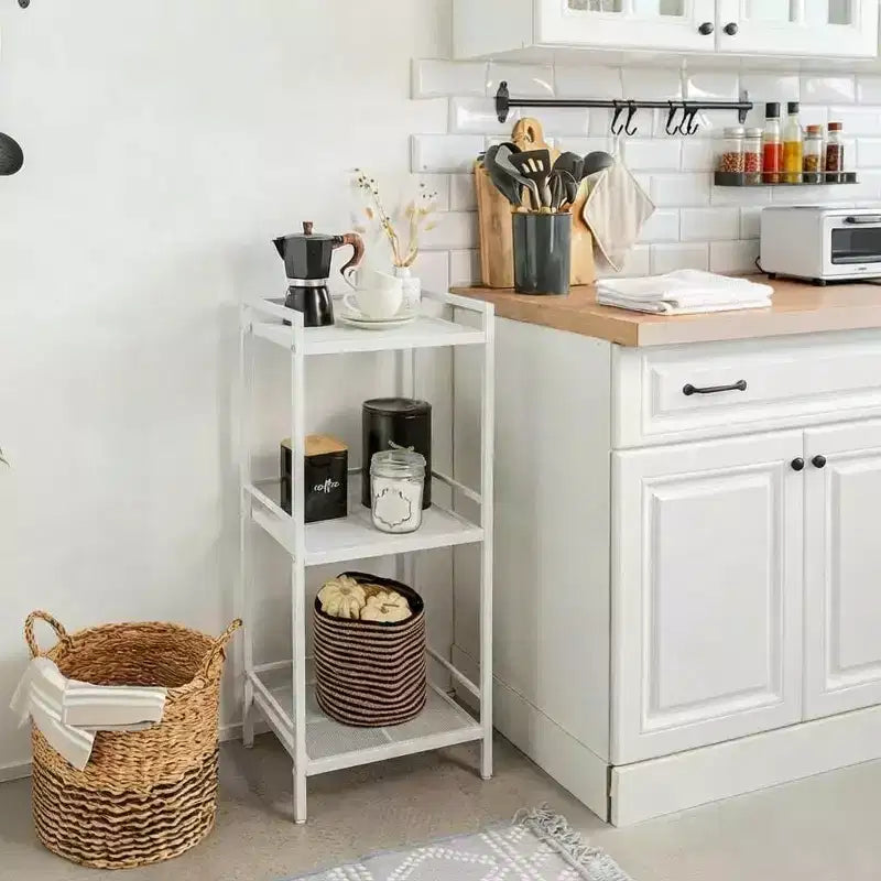 3/ 4 Tier Bathroom Shelves, Ladder Shelf for Bathroom Storage, Space-Saving Design, Shelf Freestanding Stylish Storage Solution for Home Office