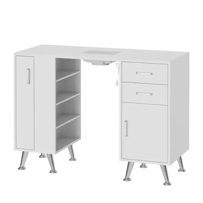 42'' Manicure Table for Nail Tech with Dust Collector & Wrist Rest