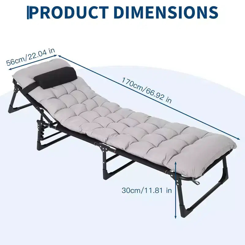 Extra Wide Camping Cot with Mattress for Adults - 400 LB Folding Bed, All-Season Portable Sleeper
