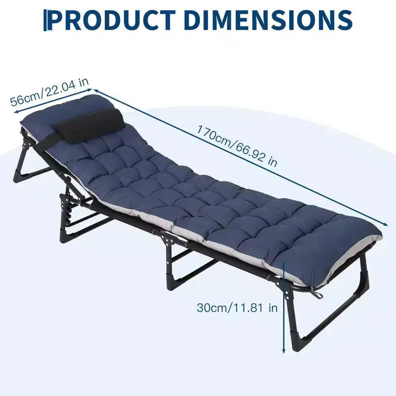 Extra Wide Camping Cot with Mattress for Adults - 400 LB Folding Bed, All-Season Portable Sleeper