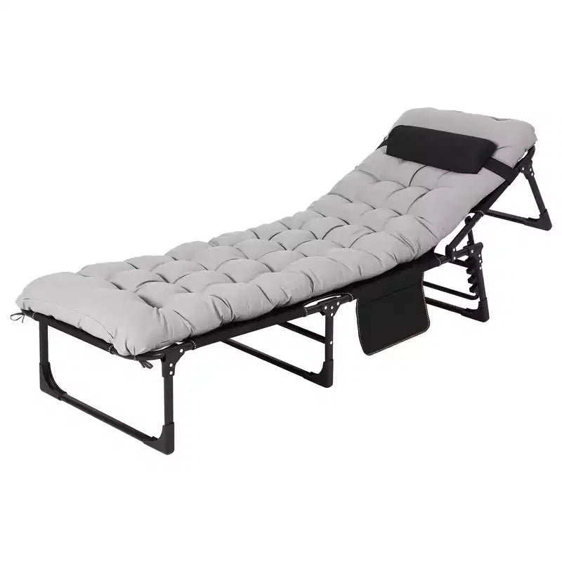 Extra Wide Camping Cot with Mattress for Adults - 400 LB Folding Bed, All-Season Portable Sleeper